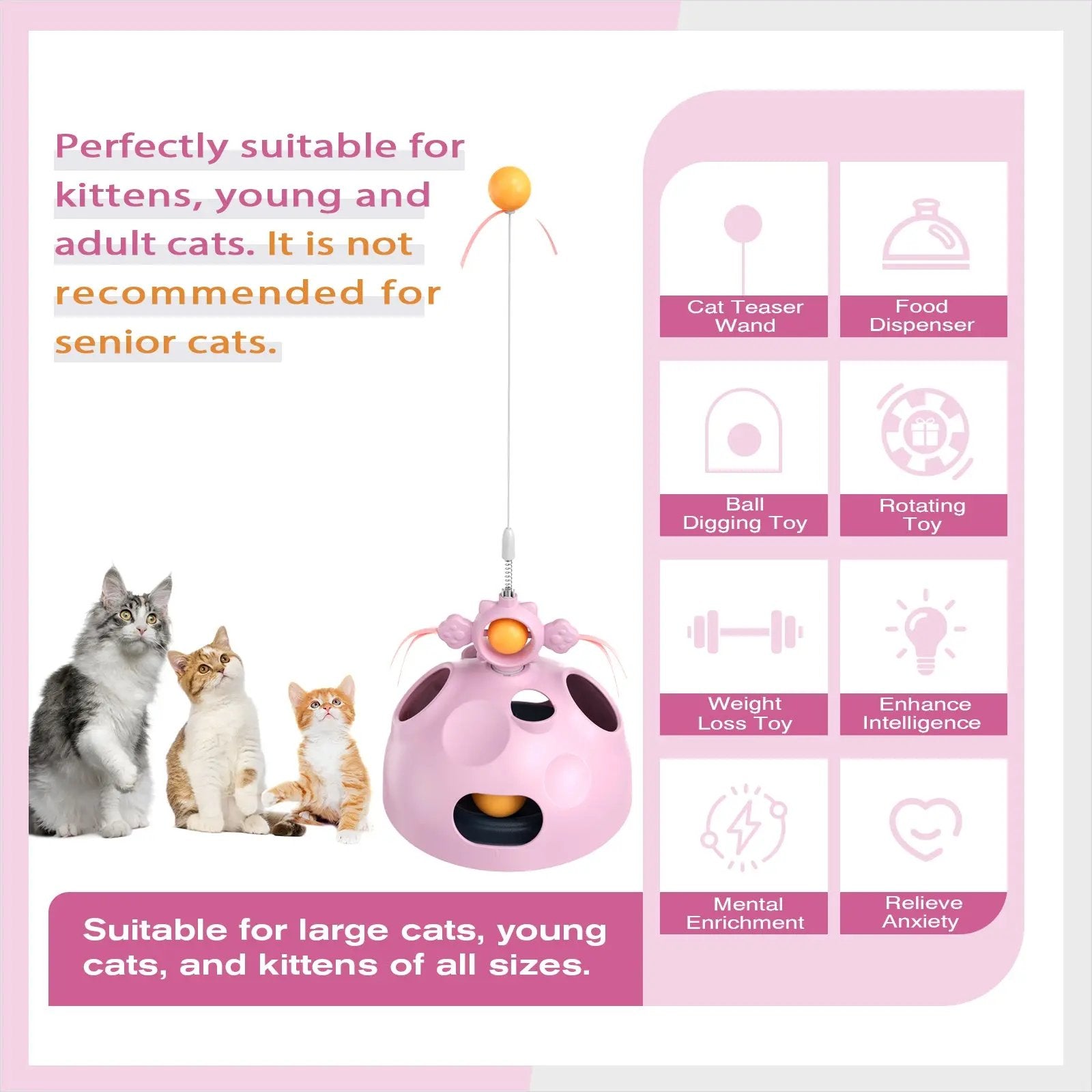 Cat Interactive 2-in-1 Interactive Toy Pzhmev custom Store