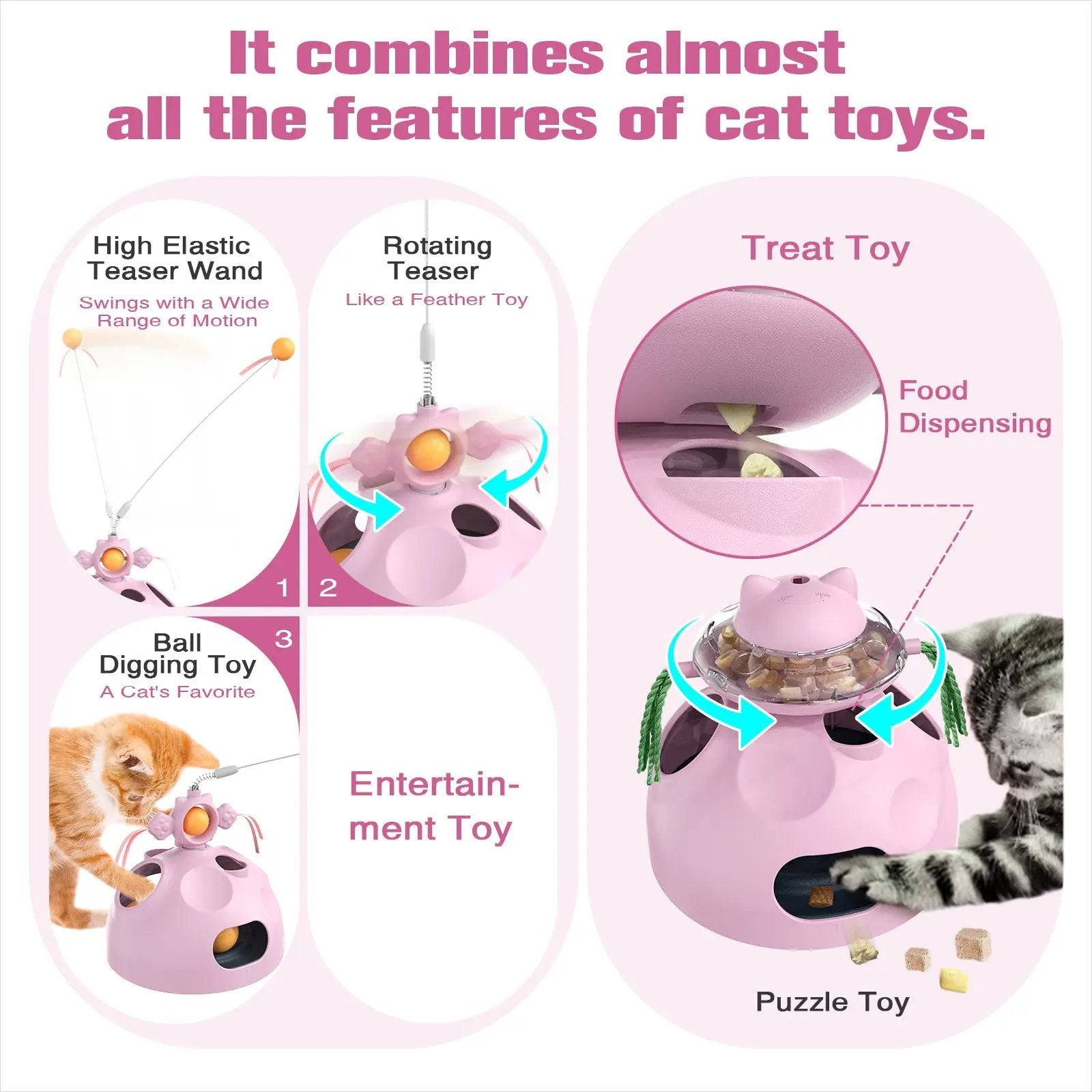 Cat Interactive 2-in-1 Interactive Toy Pzhmev custom Store