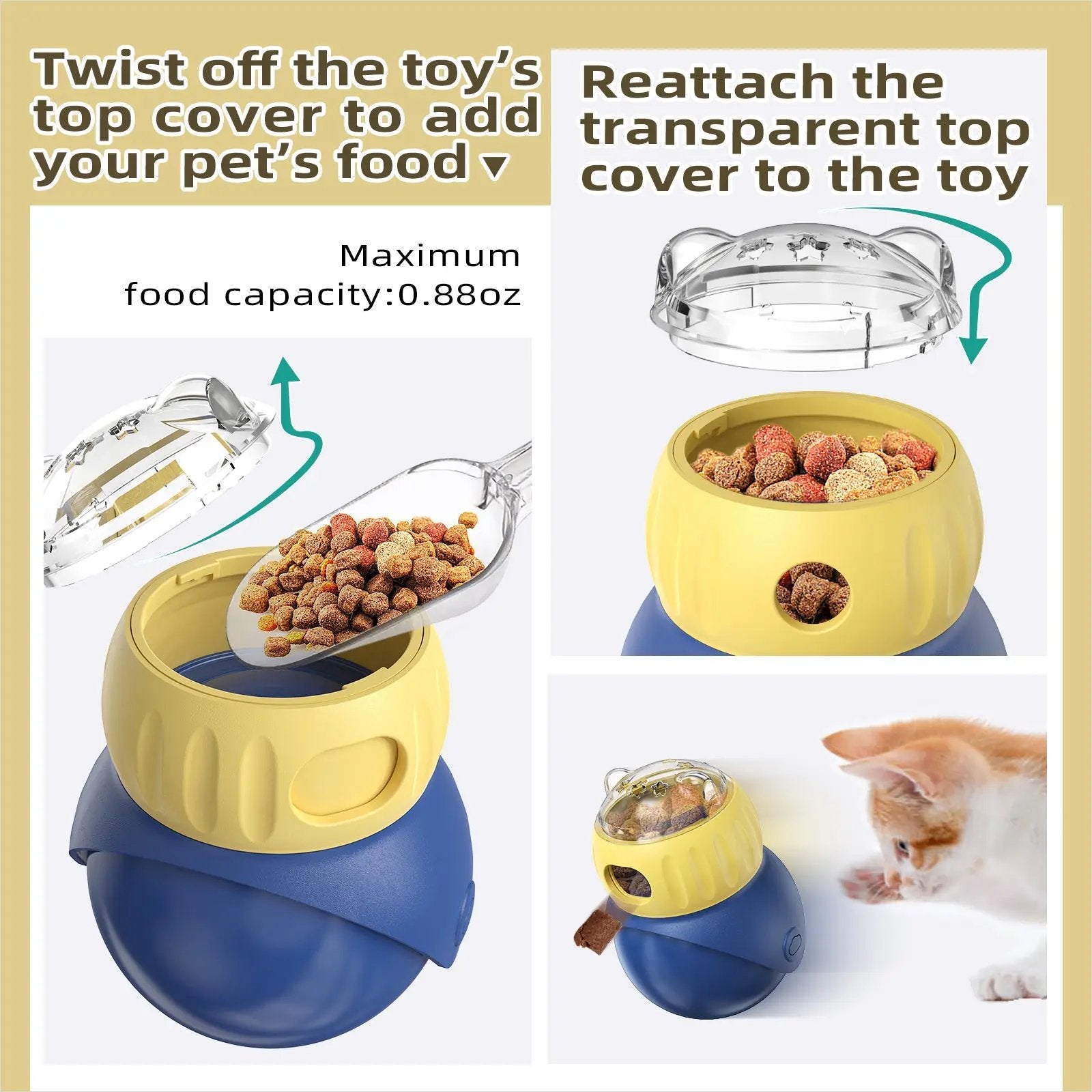 New Owl Cat Slow Feeder Toy Pzhmev custom Store