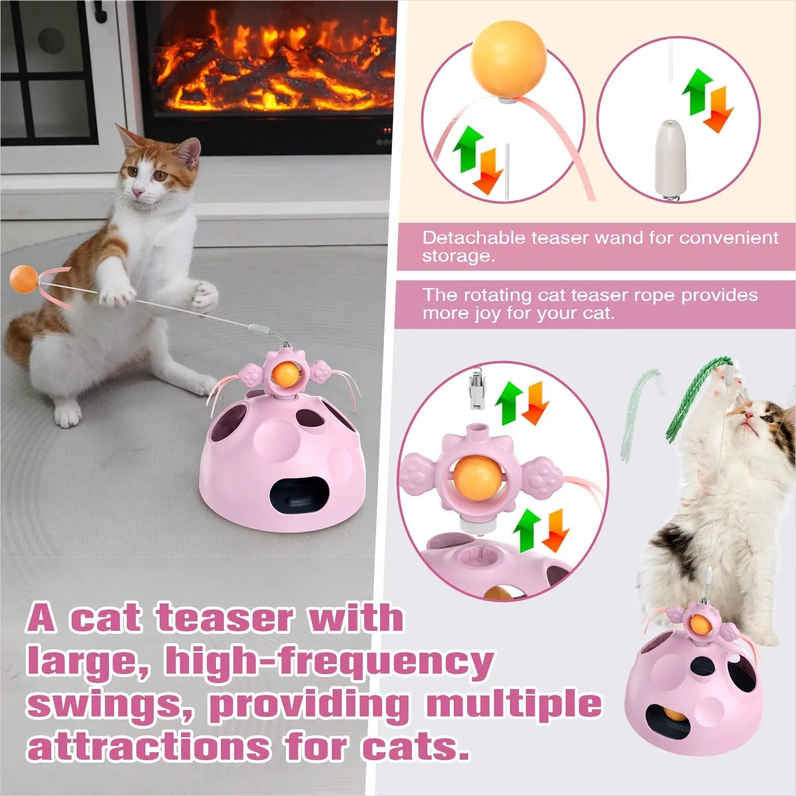 Cat Interactive 2-in-1 Interactive Toy Pzhmev custom Store