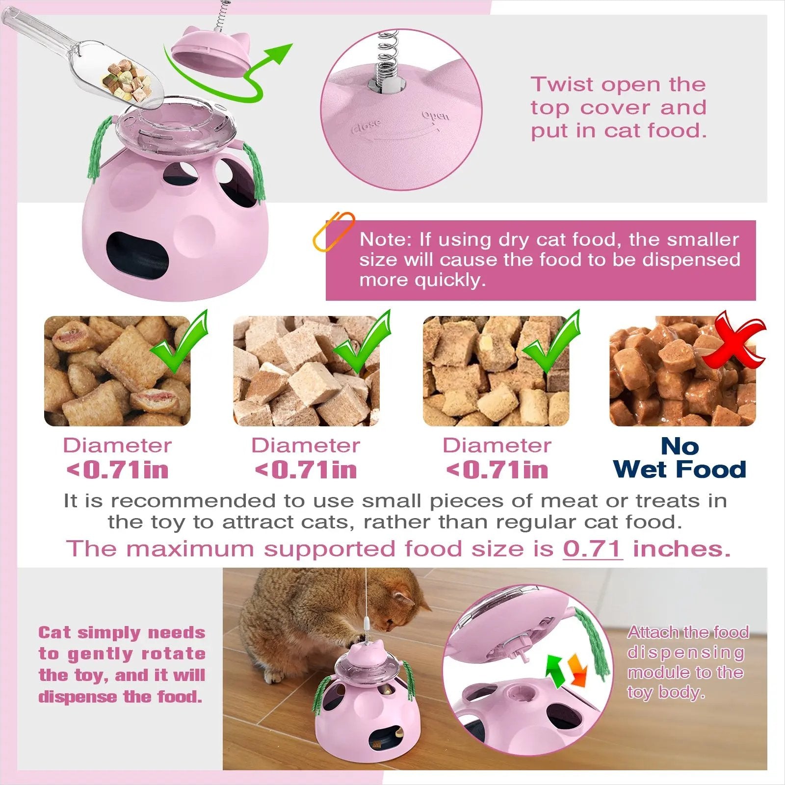 Cat Interactive 2-in-1 Interactive Toy Pzhmev custom Store